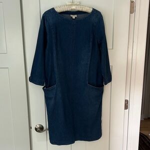 J. Jill Denim Long Sleeve Dress